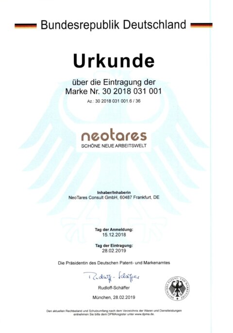 2019 Markeneintrag